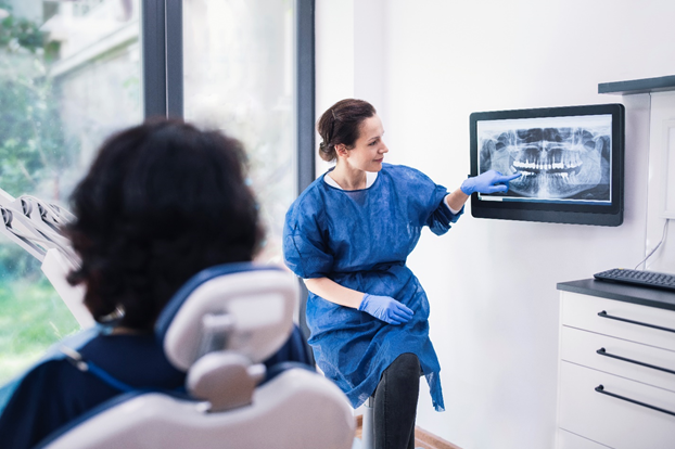 Dentist Explaining X-ray